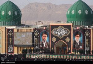 اقامه نماز بر پیکر رهبر شهید انقلاب در مسجد مقدس جمکران